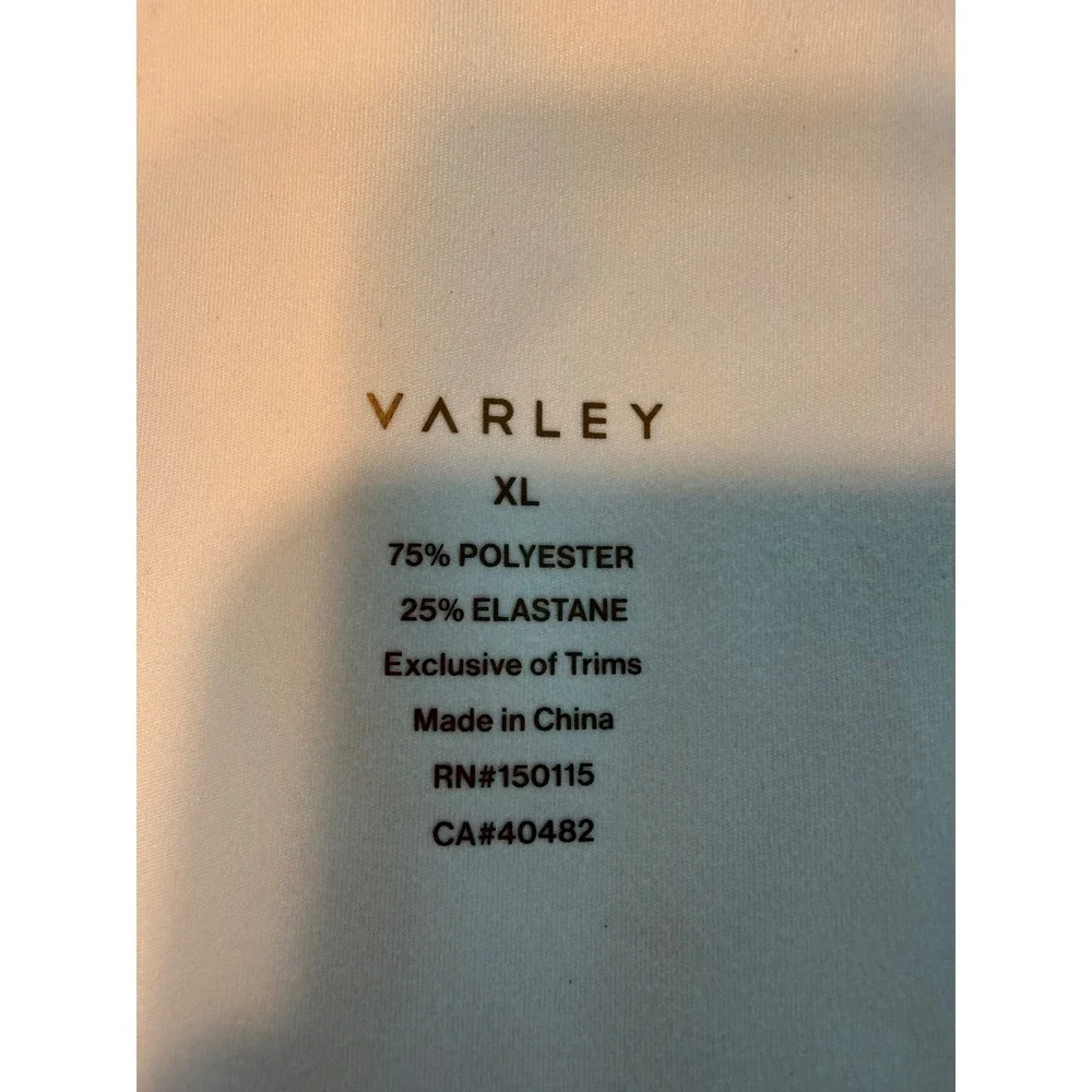 Varley FreeSoft High Rise 4" Biker Shorts White XL Athleisure - Picture 3 of 7